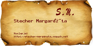 Stecher Margaréta névjegykártya